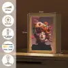 Vrouw - Donuts - Kleurrijk Light Box met kabel (Tafellamp) klein -USP_NL