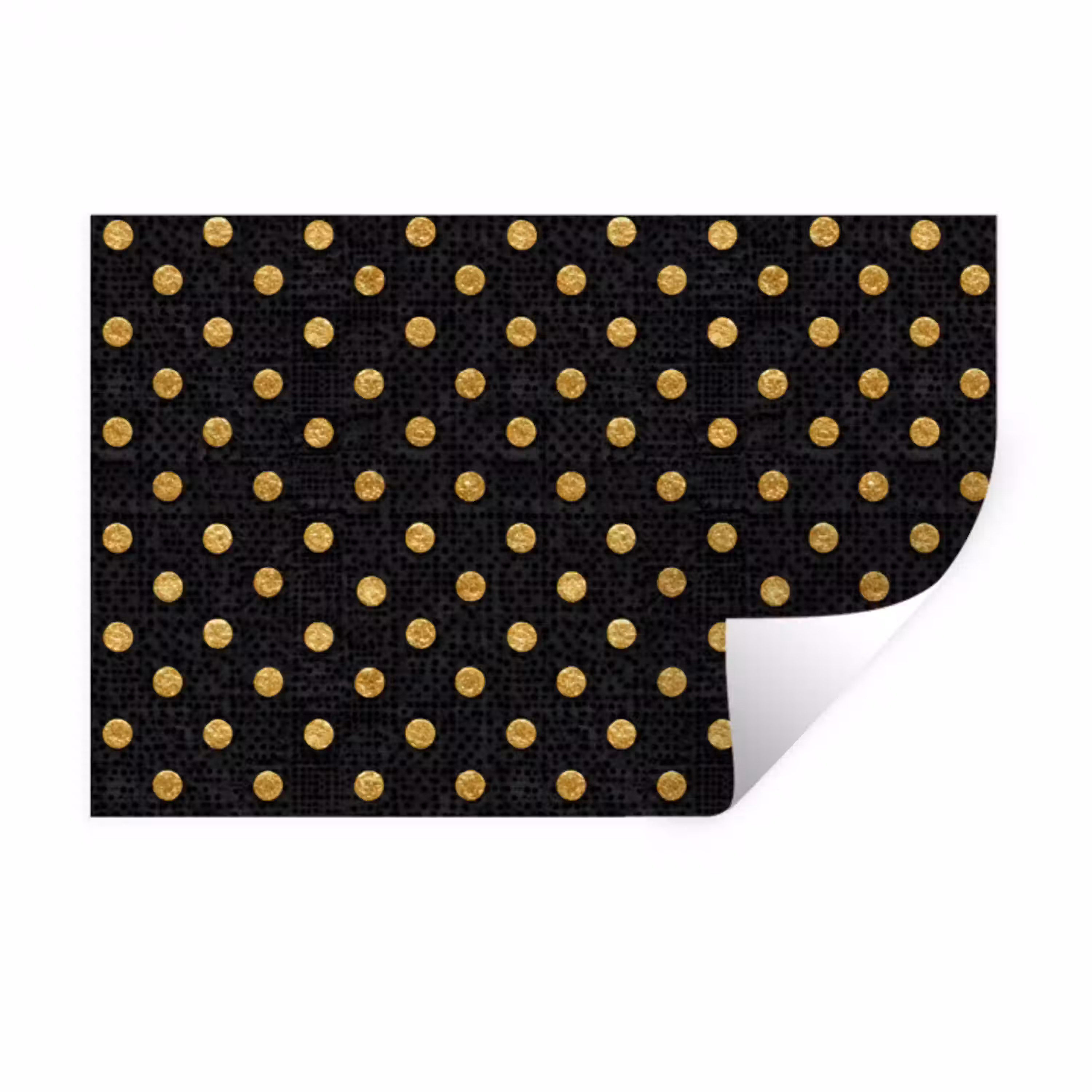 Polka Dot - Stippen - Goud - Zwart Muursticker klein 286 -3d
