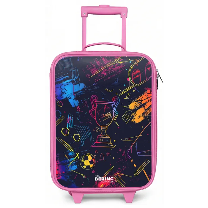 Neon sporttrofee design Kinderkoffer - Roze klein -zz3dotto