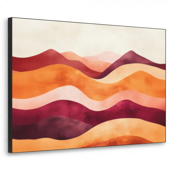 Abstract - Landschap - Golven Textielframe - compleet frame klein -3d