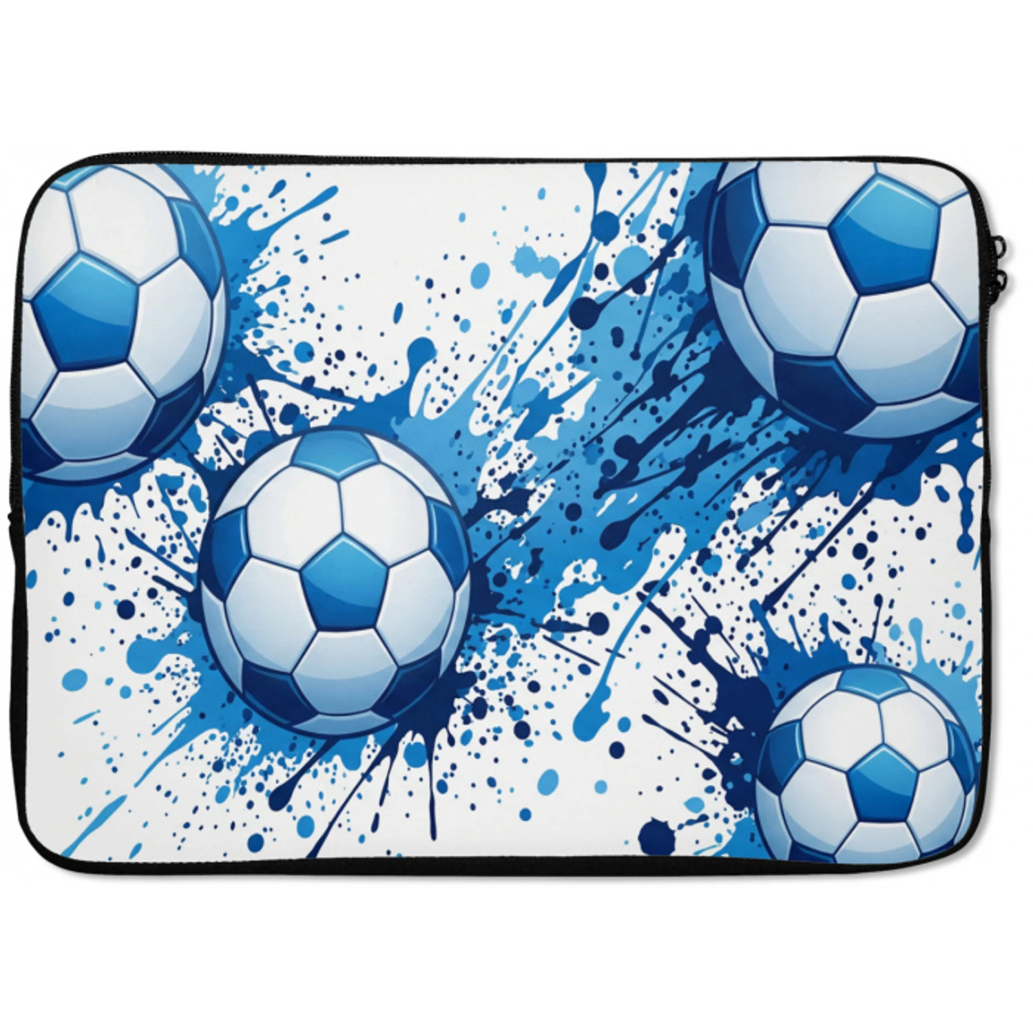 Voetballen - Verf - Sport - Blauw laptophoes neopreen klein -zkaufland3dotto