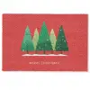 Minimalistisch - Kerstbomen - Rood - Sneeuw Deurmat klein -zkaufland3d