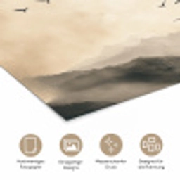 Landschap - Japandi - vogel poster papier klein -tcloseup_DE