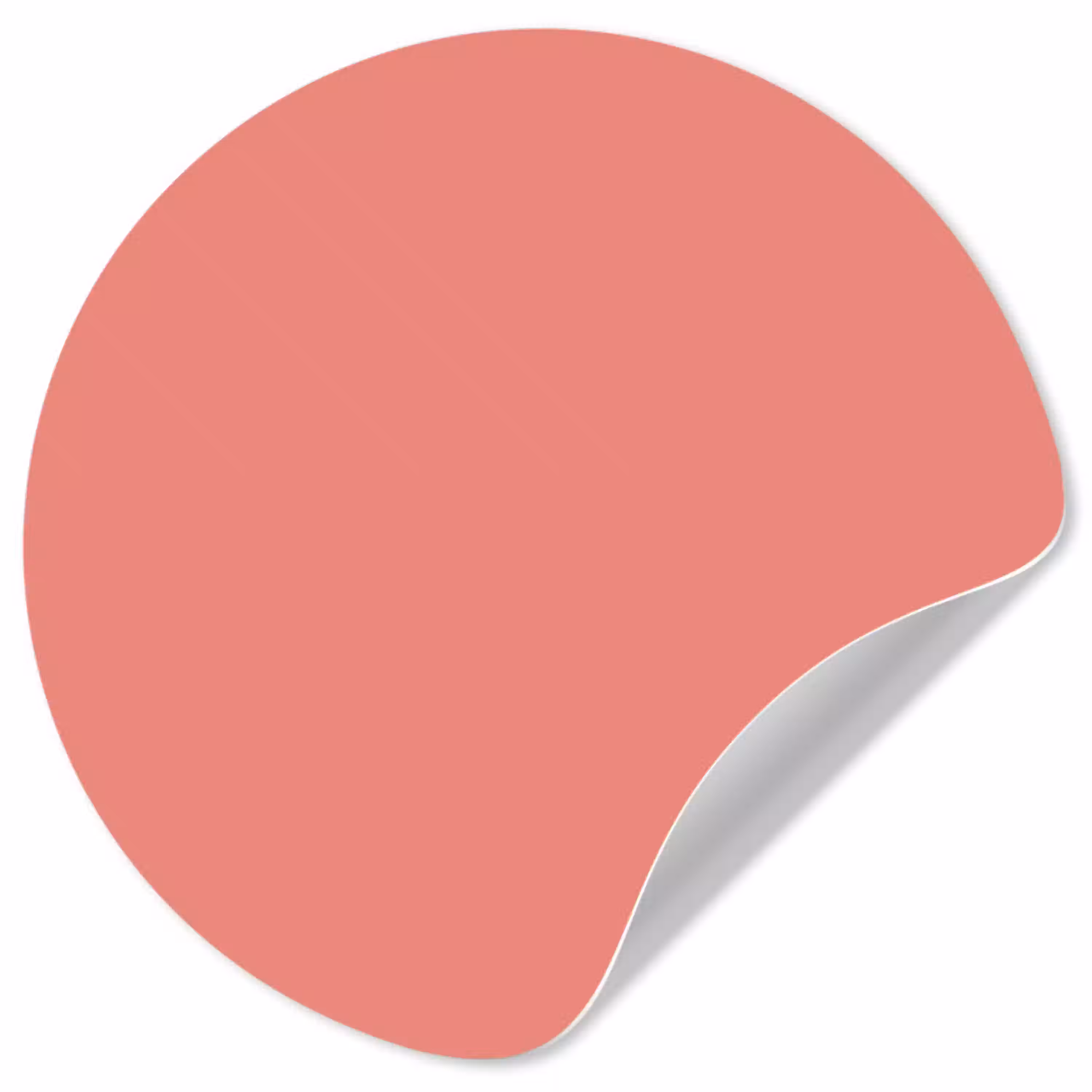 Dusty - Peach - Koraal Wandcirkel behangsticker klein 186 -3d