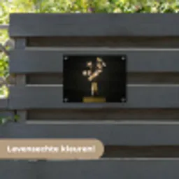 Sierlijk - Boeket - Goud - Vaas tuinposter los doek klein -sfeer3
