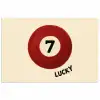 Cirkel - Zeven - Lucky - Rood poster papier klein -3d
