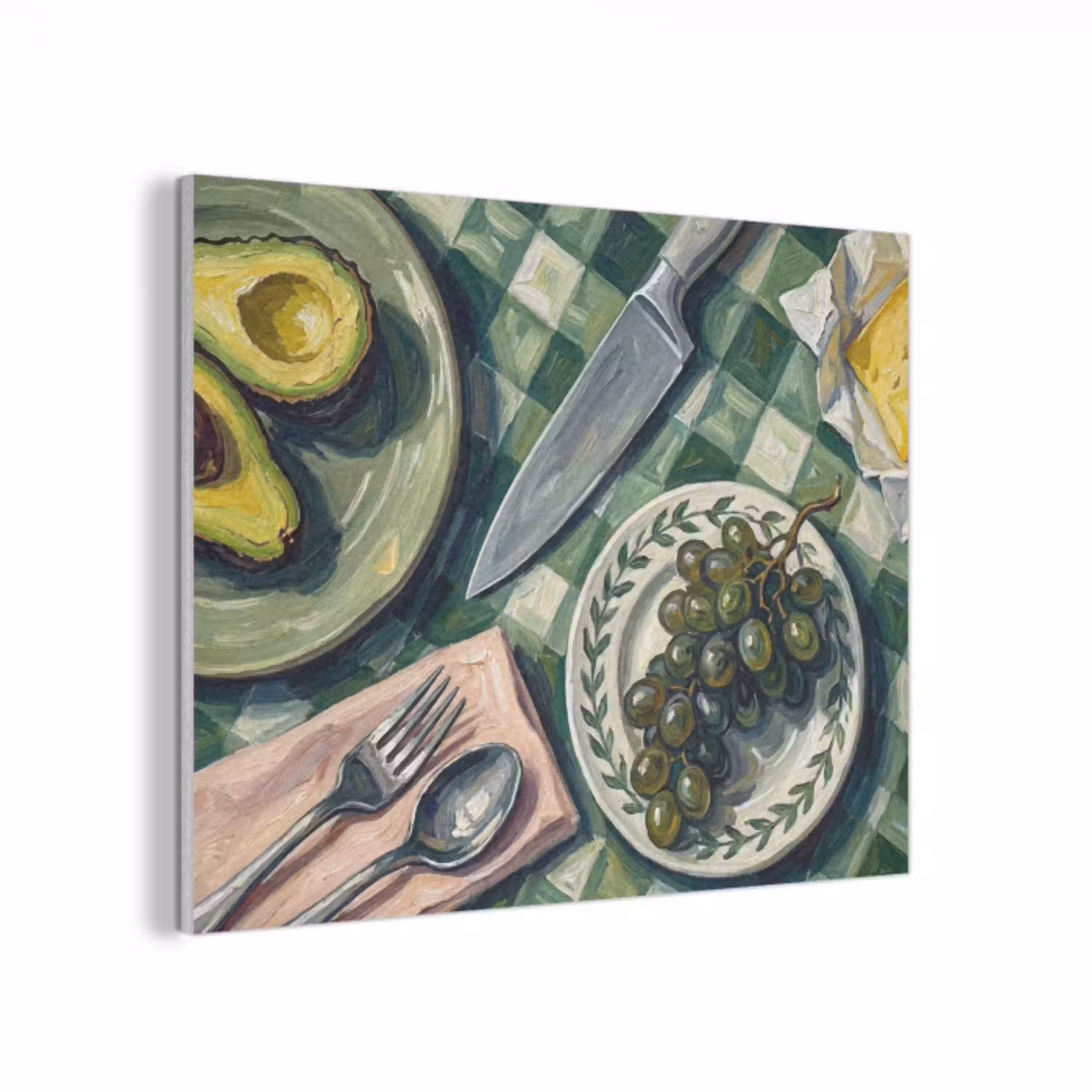 Eten - Ontbijt - Tafel - Modern - Groen PET vilt klein -3d