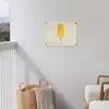 Oranje - Stokje - Waterijsje tuinposter los doek klein -sfeer8