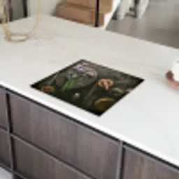 Bieslook Bloesem en Antieke Keukenwaren Inductie beschermer vinyl 3mm middel -sfeer8