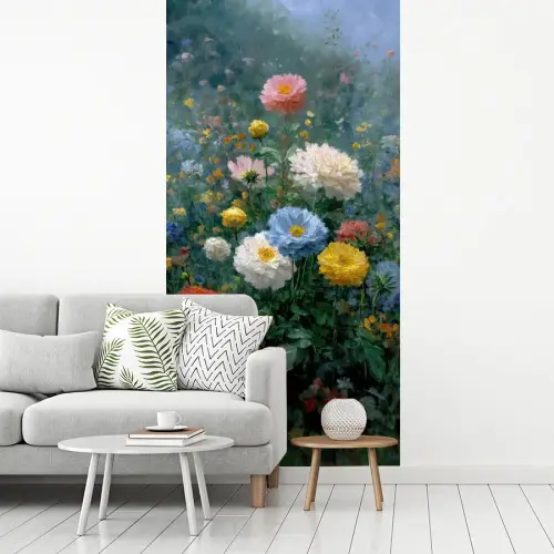 Close-up - Veld - Bloemen - Kleurrijk fotobehang vinyl groot -woonkamer