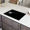 Paardenbloem - Zwart - Natuur Inductie beschermer vinyl 3mm klein -sfeer8