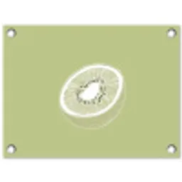 Kiwi - Lijntekening - Minimalistisch - Groen tuinposter los doek klein -3d