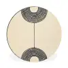 Geometrische bogen - Minimalistisch - Symmetrisch Wandcirkel aluminium klein -3d