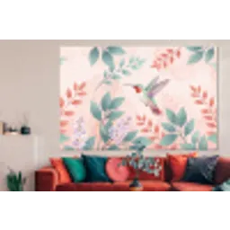 Kolibrie - Vliegen - Natuur - Illustratie - Kleurrijk forex 5mm xxl -woonkamer