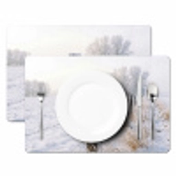Hek - Sneeuw - Mist - Platteland - Nostalgisch Placemat vinyl groot -zzsfeer2_Kitchenyeah-website