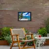 Tropisch strandzicht Tuinposter op houten frame 2 cm dik klein -sfeer3