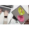 Planten - Anthurium - Groen - Roze laptophoes neopreen klein -bureau