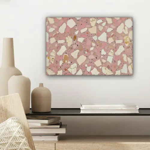 Roze - Decoratie - Stenen - Terrazzo canvas 2cm klein -sfeer6