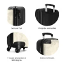 Patroon - Organisch - Beige NBS - Handbagage koffer - Volwassenen Unisex middel zzzzzzzbolletjes_FR