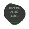 Quote - Groen - Grill - Zomer Wandcirkel Organisch Aluminium middel -3d