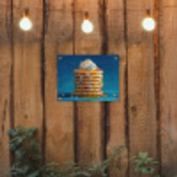 Pannenkoeken - Steentjes - Glitter - Slagroom tuinposter los doek klein -sfeer1