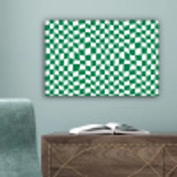 Schaakbord - Golvend - Groen canvas 2cm klein 34 -sfeer4