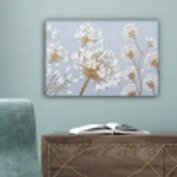 Illustratie - Bloemen - Blauw canvas 2cm klein -sfeer4