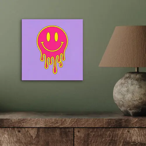 Smiley - Drip - Neon aluminium wit klein -sfeer2