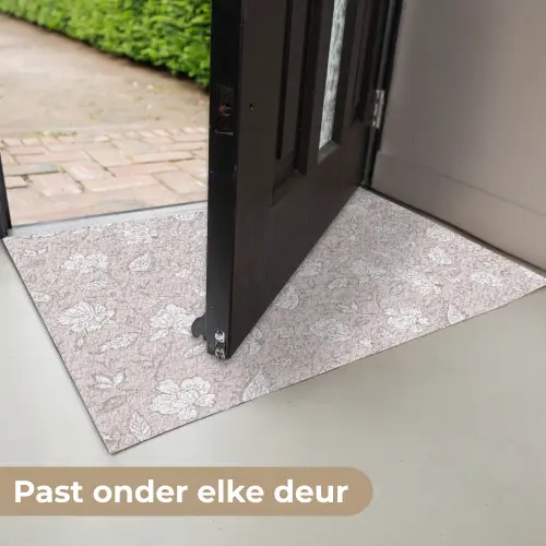 Bloemen - Getekend - Lavendel Deurmat klein 898 -USP_NL
