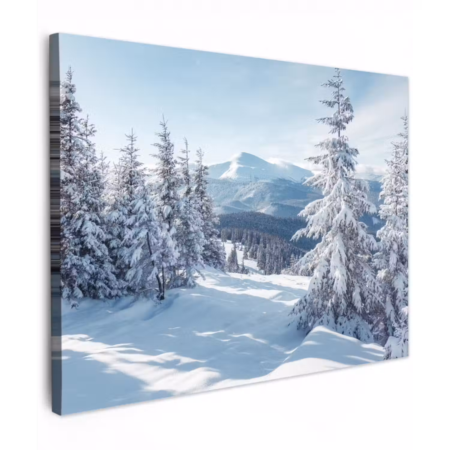 Leinwandbild - Winterlandschaft - Natur - Berge - Bäume - Schnee