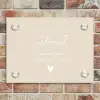 Effen - Beige - Sierlijk Naambord Rechthoek middel -sfeer3