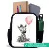 Zebra met roze ballon Rugzak - Zwart middel -inhoud_NL