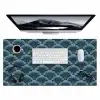 Patroon - Ginkgoblad - Blauw Muismat XXL klein 681 -3d
