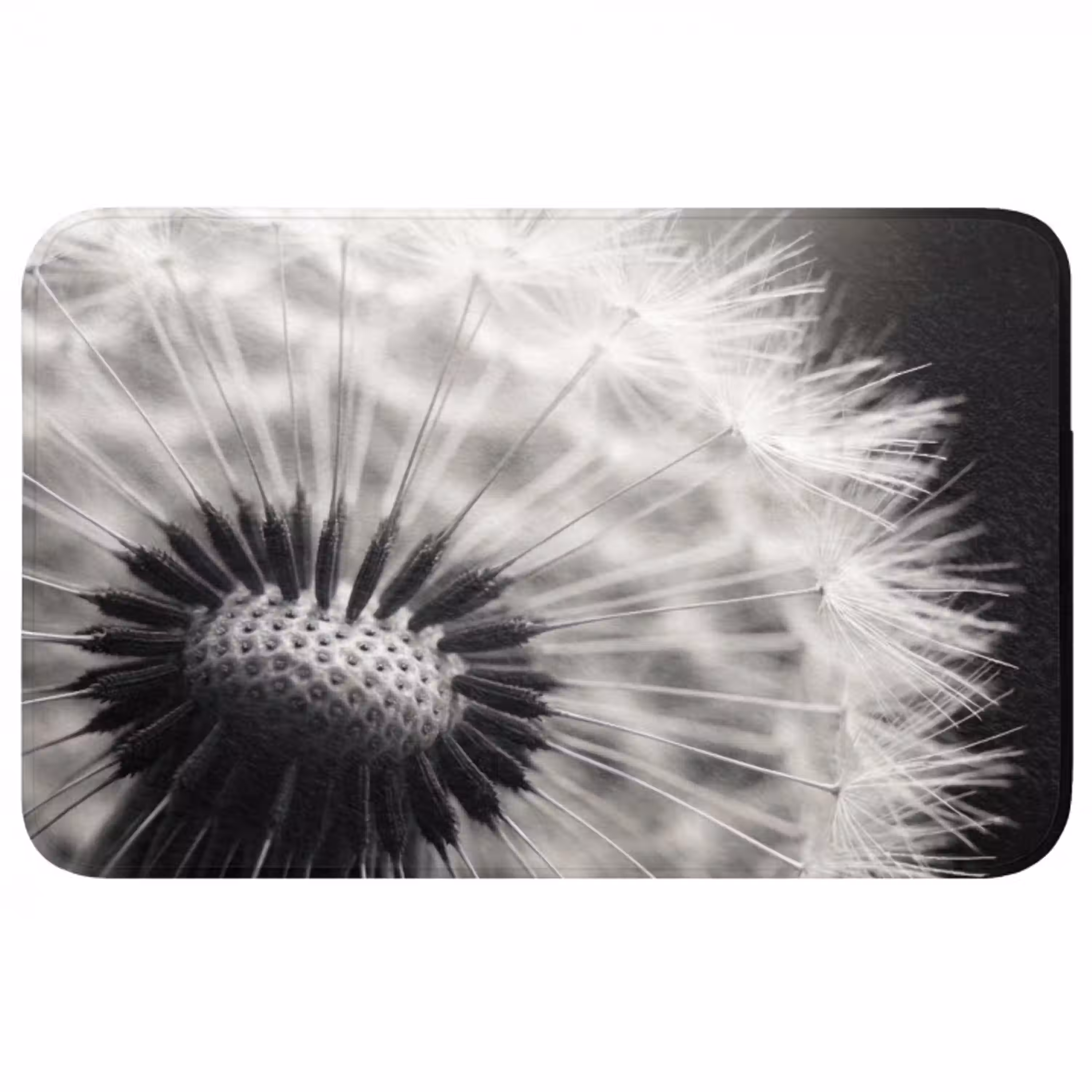 Paardenbloem - Zwart - Wit WCmat middel -3d