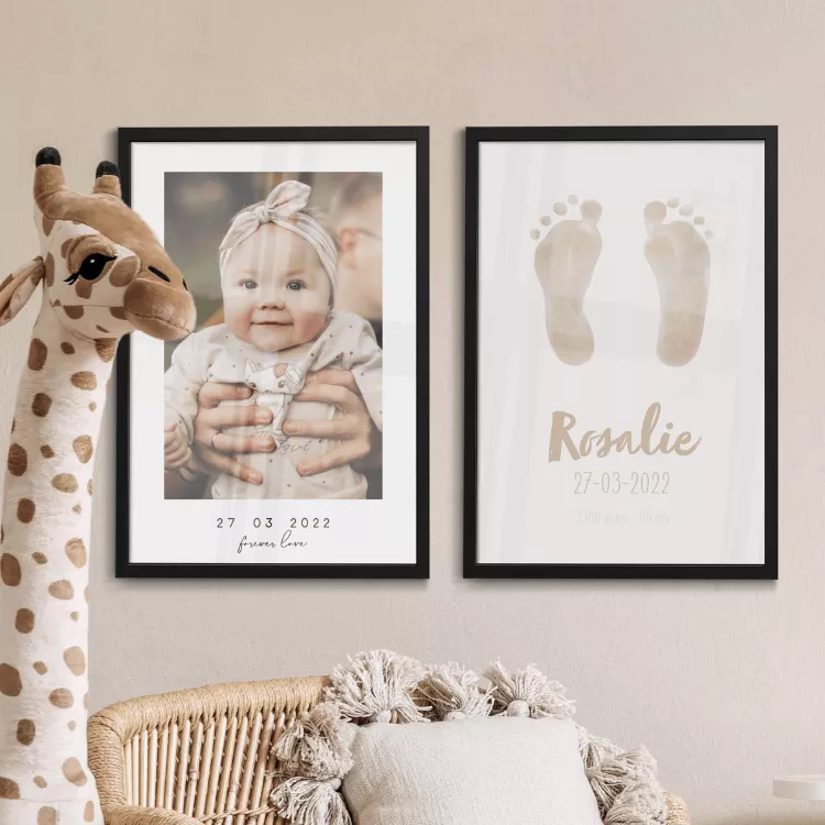 Twee ingelijste posters in lijst voor de kinderkamer