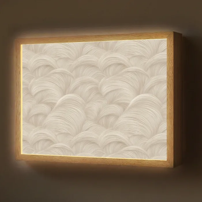 Bogen - Patroon - Beige Light Box met batterij (Wandlamp) middel 907 -z3d_website