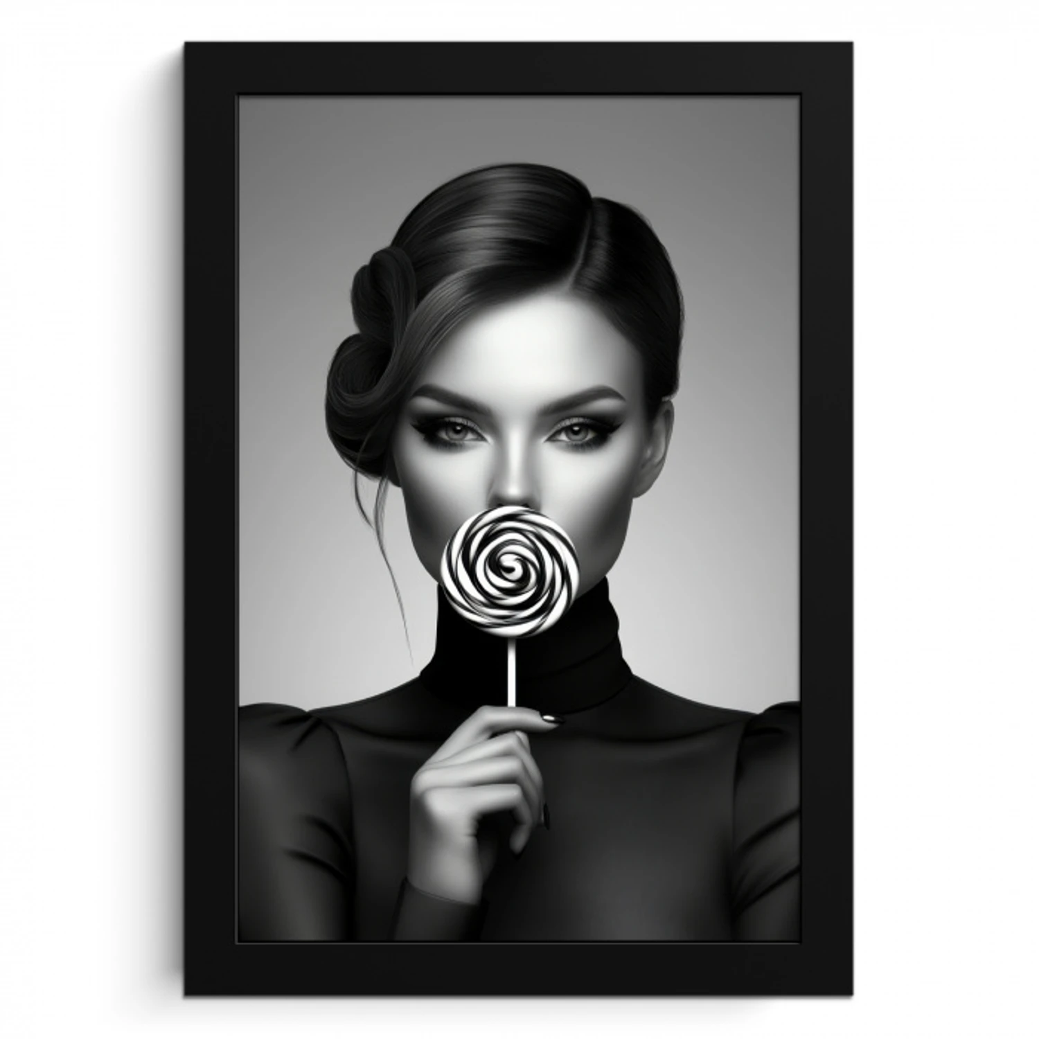 Vrouw - Lolly - Zwart KitchenYeah - Keuken - Fotolijst klein -3d