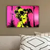 Hond - Zonnebril - Roze - Art canvas 2cm klein -sfeer3