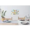 Bloesems - Wit - Mozaïek - Tak Muursticker klein -eettafel