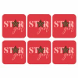 Star girl - Rood - Panter - Ster onderzetter kurk middel -3d