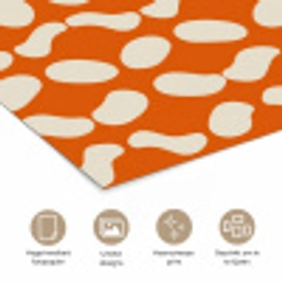 Oranje - Organische vormen - Wit poster papier klein 62 -closeup_NL