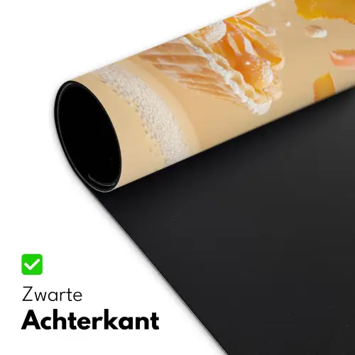 Peach - Eten - Taart - Oranje Muismat XXL klein -sfeer2