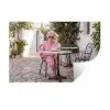Ochtendjas - Krulspelden - Roze Muursticker klein -3d