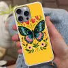 Bloemen - Kleurrijk - Vlinder - Sierlijk Hoesje iPhone 16 Pro Max met koord klein -sfeer3