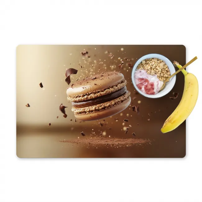 Chocolade - Macarons - Eten - Snoep Placemat vinyl groot -zzzproduct_Kitchenyeah-website