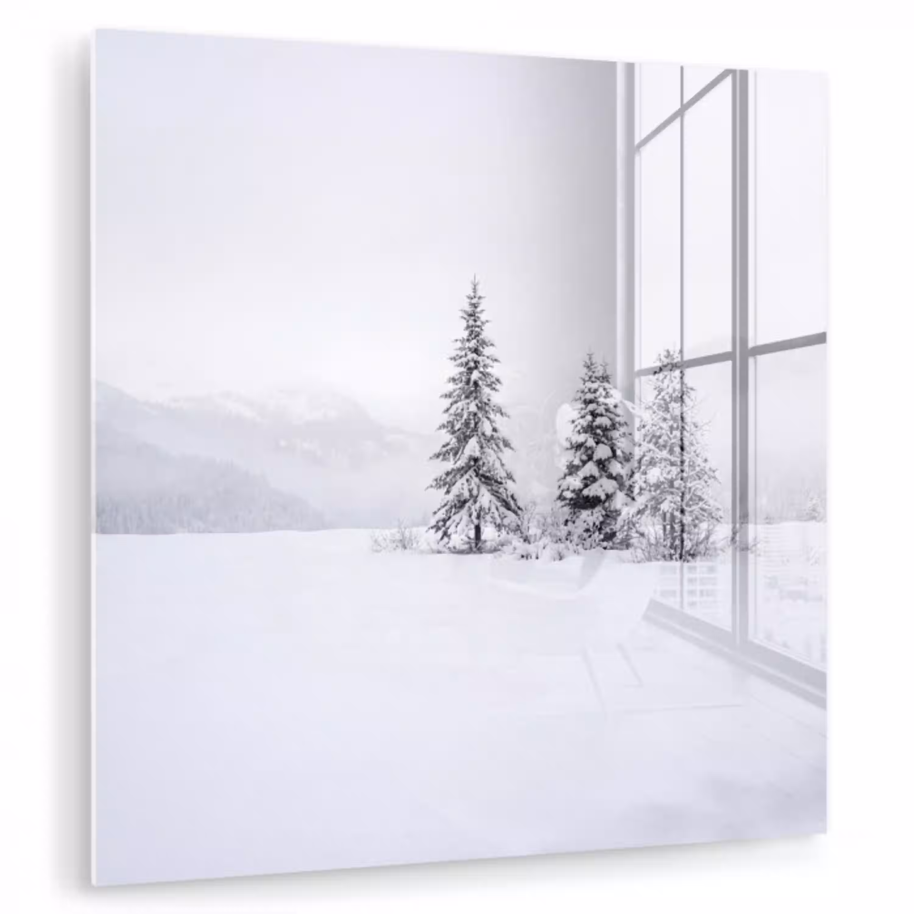 Fijnsparren - Sneeuw - Winter - Landschap - Stilte plexiglas 5mm klein -zzzproduct_nieuw