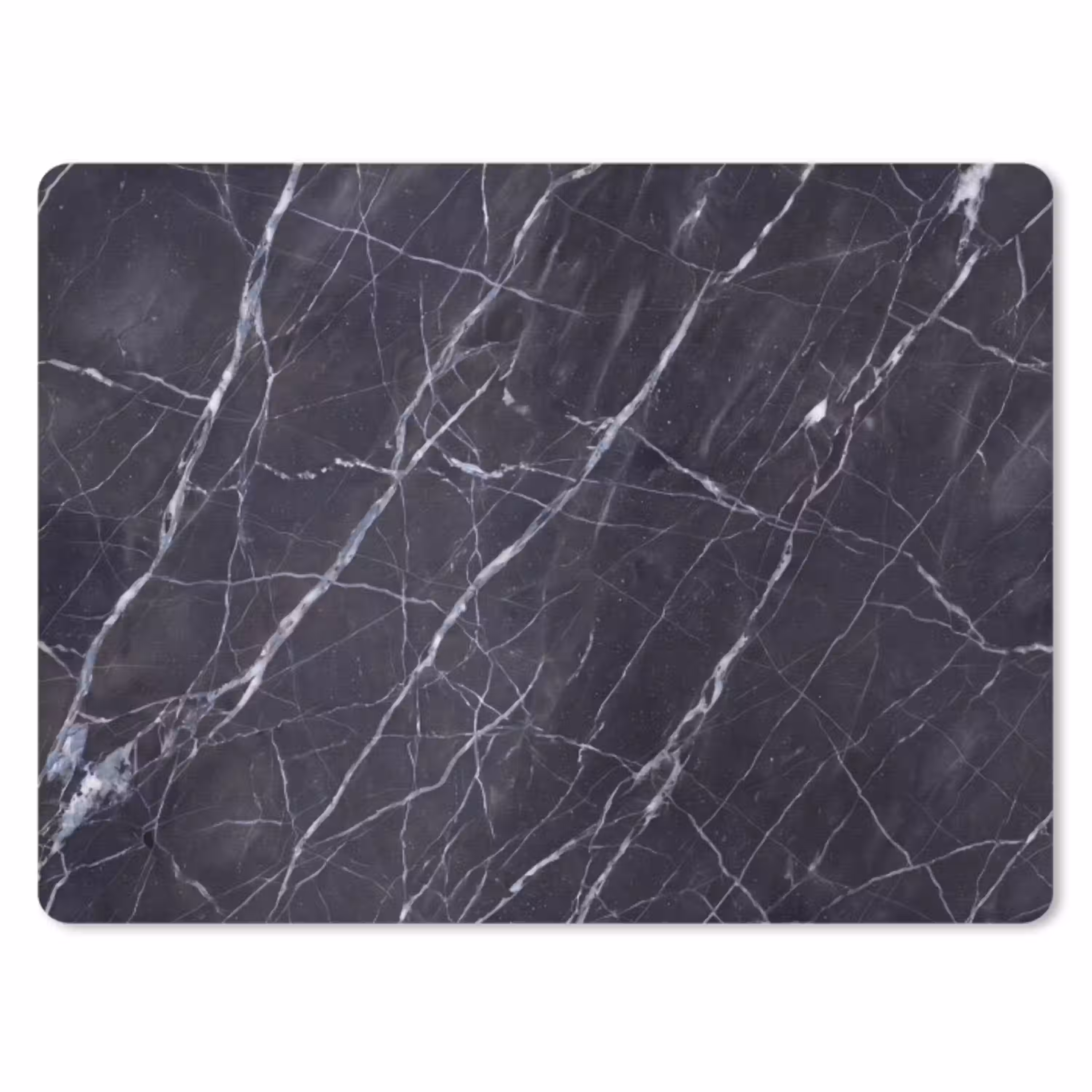 Marmer - Patroon - Modern - Zwart - Wit muismat rubber klein -3d