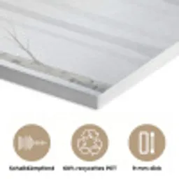Bos - Bomen - Mist - Natuur - Illustratie - Grijs PET vilt klein -closeup_DE