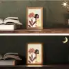 Vrouw - Minimalistisch - Bloem Light Box met kabel (Tafellamp) klein -sfeer3