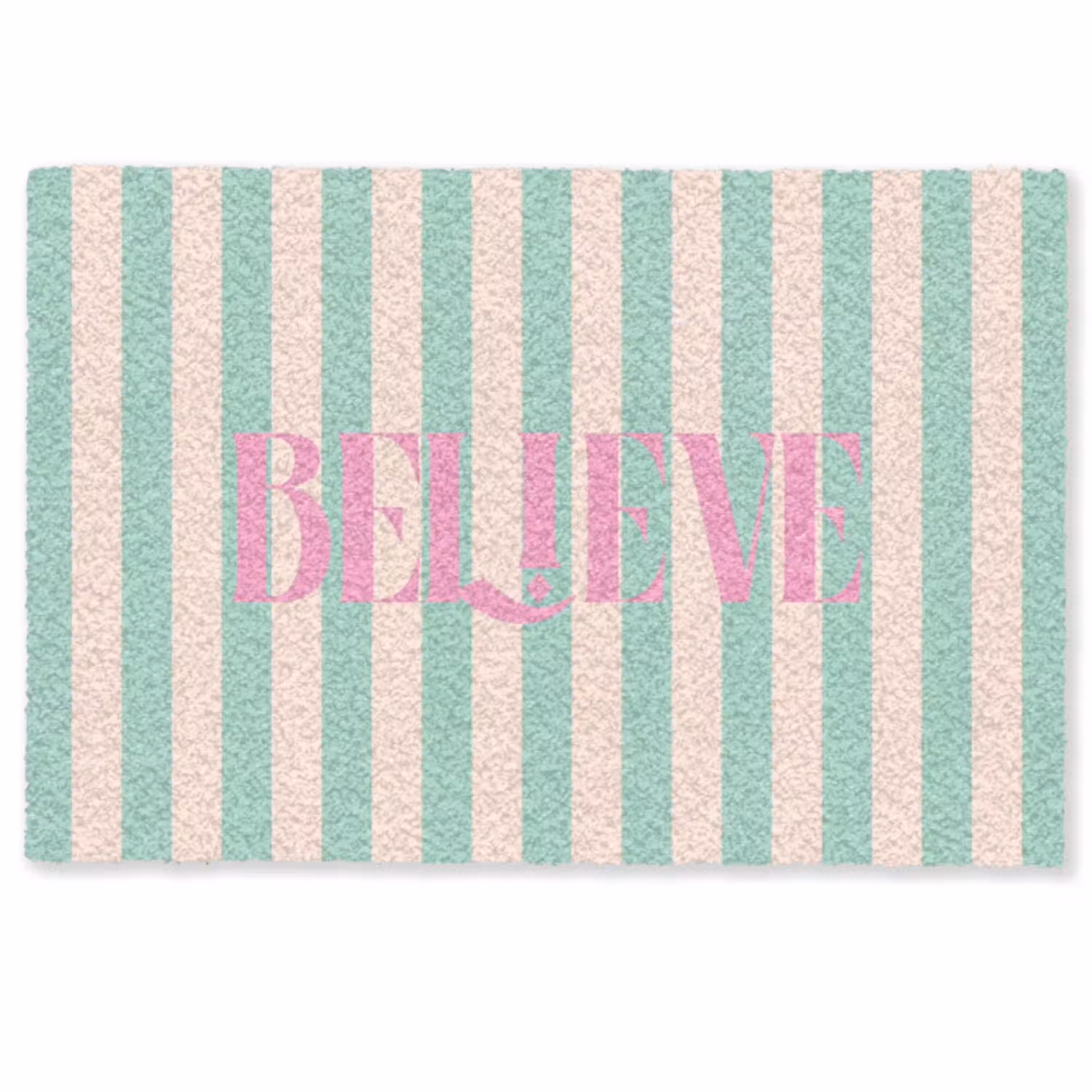 Roze - Groen - Strepen - Believe Deurmat klein -zkaufland3d